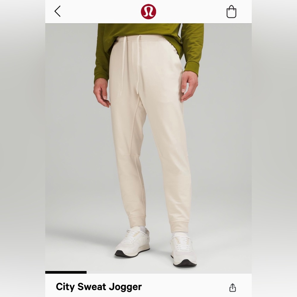 LULULEMON City Sweat Jogger WHITE OPAL
